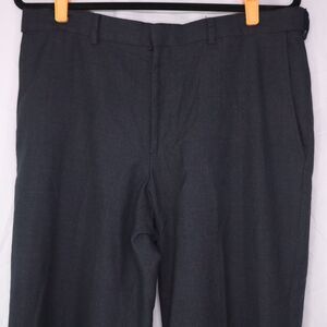 Bert Pulitzer Black Dress Slacks Pants Mens Size 36x30 Flat Front